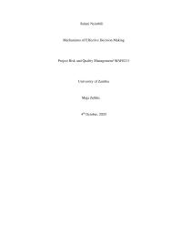 Assignment – Sulani Nyimbili