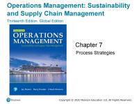 Supply Chain Management 13th Edition Chapter 7