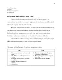 Role & Purpose Of Warehousing In Supply Chains