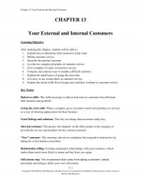 Human Resources Chapter 13 Your External And Internal Customers Your External And Internal Customers