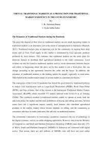 Virtual Traditional Markets As A Protection For Traditional Market Existency In The Covid-19 Pandemic