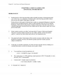 Investments & Securities Chapter 2 Asset Classes And Financial Instruments Asset Classes And Financial Instruments