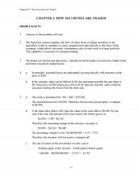 Investments & Securities Chapter 3 How Securities Are Traded How Securities Are Traded Problem Sets