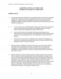 Investments & Securities Chapter 4 Mutual Funds And Other Investment Companies Mutual Funds And Other