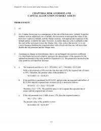 Investments & Securities Chapter 6 Risk Aversion And Capital Allocation Risky Assets Risk Aversion And