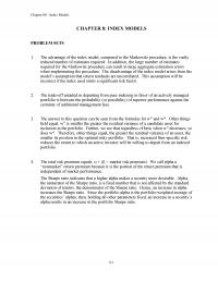 Investments & Securities Chapter 8 Index Models Index Models Problem Sets The Advantage The Index