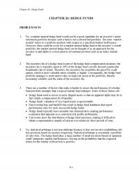 Investments & Securities Chapter 26 Hedge Funds Hedge Funds Problem Sets Marketneutral Hedge Fund Would