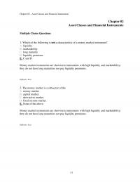 Investments & Securities Chapter 2 Asset Classes And Financial Instruments Asset Classes And Financial Instruments