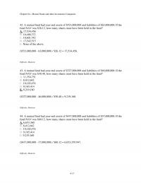 Investments & Securities Chapter 4 Mutual Funds And Other Investment Companies Mutual Fund Had Yearend Assets