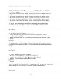 Investments & Securities Chapter 12 Behavioral Finance And Technical Analysis The Putcall Ratio Computed And Higher