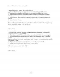 Investments & Securities Chapter 13 Empirical Evidence Security Returns Fama And French Their Study Found That
