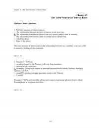 Investments & Securities Chapter 15 The Term Structure Interest Rates The Term Structure Interest Rates