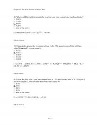 Investments & Securities Chapter 15 The Term Structure Interest Rates What Would The Yield Maturity Fouryear