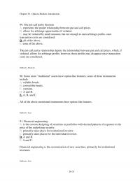 Investments & Securities Chapter 20 Options Markets Introduction The Putcall Parity Theorem Represents The Proper Relationship