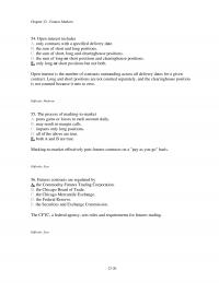 Investments & Securities Chapter 22 Futures Markets Open Interest Includes Only Contracts With Specified Delivery Date