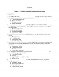 Linguistics Chapter 4 The Science And Theory Language Development Multiple Choice Researchers