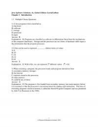 Object-Oriented Software Design Chapter 1 Java Software Solutions Global Edition Lewisloftus Introduction Multiplechoice Questions Java Program