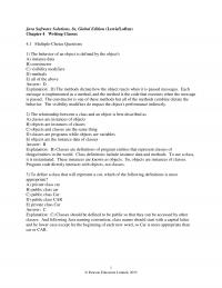 Object-Oriented Software Design Chapter 4 Java Software Solutions Global Edition Lewisloftus Writing Classes Multiplechoice Questions The