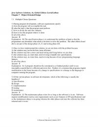 Object-Oriented Software Design Chapter 7 Java Software Solutions Global Edition Lewisloftus Objectoriented Design Multiplechoice Questions During