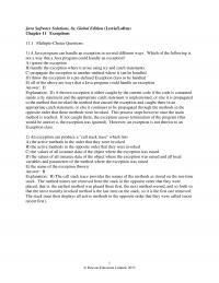 Object-Oriented Software Design Chapter 11 Java Software Solutions Global Edition Lewisloftus Exceptions Multiplechoice Questions Java Program