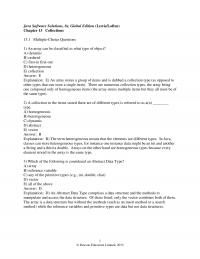 Object-Oriented Software Design Chapter 13 Java Software Solutions Global Edition Lewisloftus Collections Multiplechoice Questions Array Can