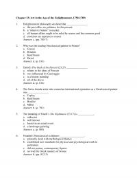 Art History Chapter 23 Art The Age The Enlightenment Enlightenment Philosophy Declared That The Past