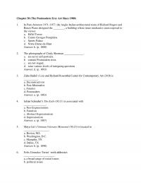 Art History Chapter 30 The Postmodern Era Art Since Paris Between The Angloitalian Architectural Team