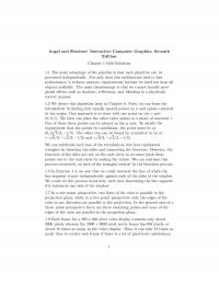 Graphics & Visualization Chapter 1 Note Angel And Shreiner Interactive Computer Graphics Seventh Edition Odd Solutions The