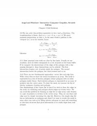 Graphics & Visualization Chapter 2 Note Angel And Shreiner Interactive Computer Graphics Seventh Edition Odd Solutions Can
