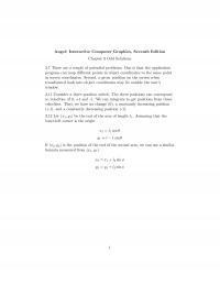 Graphics & Visualization Chapter 3 Note Angel Interactive Computer Graphics Seventh Edition Odd Solutions There Are Couple