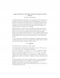 Graphics & Visualization Chapter 5 Note Angel And Shreiner Interactive Computer Graphics Seventh Edition Odd Solutions Eclipses