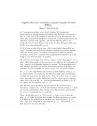 Graphics & Visualization Chapter 6 Note Angel And Shreiner Interactive Computer Graphics Seventh Edition Odd Solutions Point