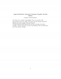 Graphics & Visualization Chapter 10 Note Angel And Shreiner Interactive Computer Graphics Seventh Edition Odd Solutions There
