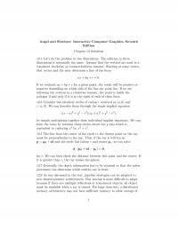 Graphics & Visualization Chapter 12 Note Angel And Shreiner Interactive Computer Graphics Seventh Edition Solutions Lets The