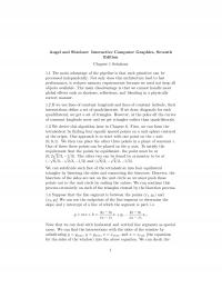 Graphics & Visualization Chapter 1s Note Angel And Shreiner Interactive Computer Graphics Seventh Edition Solutions The Main