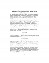 Graphics & Visualization Chapter 3s Note Angel Interactive Computer Graphics Seventh Edition Solutions There Are Couple Potential