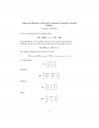 Graphics & Visualization Chapter 4s Note Angel And Shreiner Interactive Computer Graphics Seventh Edition Solutions The Scaling