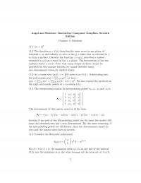 Graphics & Visualization Chapter 11s Note Angel And Shreiner Interactive Computer Graphics Seventh Edition Solutions The Function