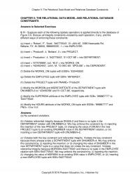 Database Storage & Design Chapter 5 Homework The Relational Data Model And Relational Database Constraints The Relational