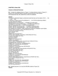 Database Storage & Design Chapter 6 Homework Basic Sql Basic Sql Answers Selected Exercises Consider The Database
