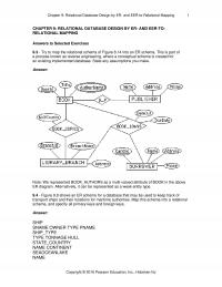 Database Storage & Design Chapter 9 Homework Relational Database Design And Eertorelational Mapping Relational Database Design And
