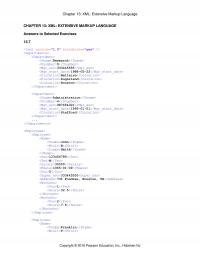 Database Storage & Design Chapter 13 Homework Xml Extensive Markup Language Xml Extensive Markup Language Answers Selected
