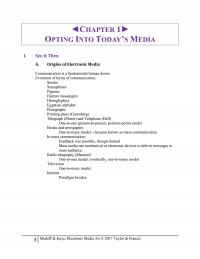 Journalism Chapter 1 Opting Info Today’s Media