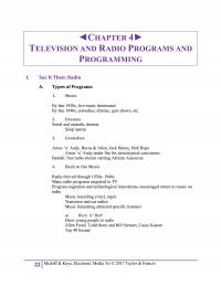 Journalism Chapter 4 Television and Radio Program