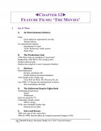 Journalism Chapter 12 Feature Films: ‘The Movies’