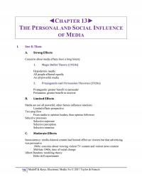 Journalism Chapter 13 The personal and Social Influence of Media
