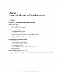 International Business Chapter 4&nbsp;Comparative Advantage and Factor Endowments