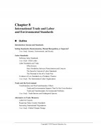 International Business Chapter 8 International Trade And Labor And Environmental Standards Outline Introduction Income And