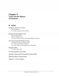 International Business Chapter 9 Trade And The Balance Payments Outline Introduction The Current Account The