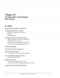 International Business Chapter 10 Exchange Rates And Exchange Rate Systems Outline Introduction Fixed Flexible Inbetween